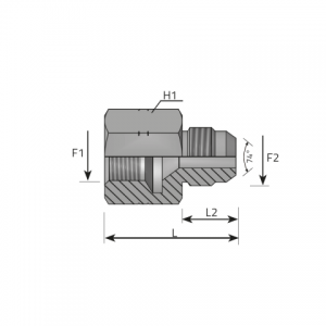 Adapter swivel female JIC – male JIC. (AFGJ..MJ)